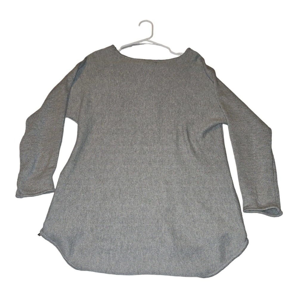 Michael Michael Kors Sweater Large Women's Thin Boatneck Tight Knit Gray - Picture 6 of 7